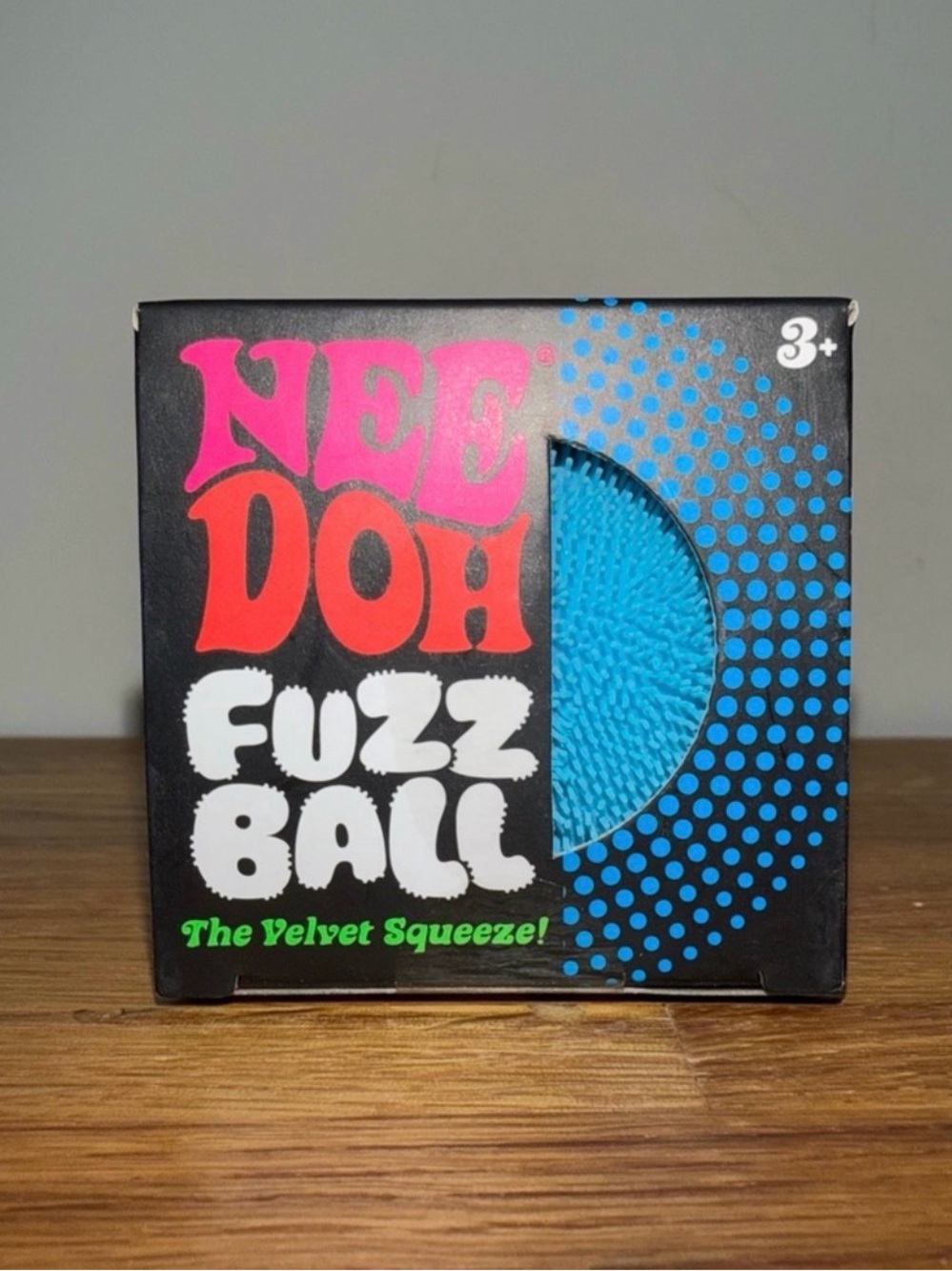 NeeDoh Fuzz Ball Squishy Sensory Fidget Squeezy - Blue